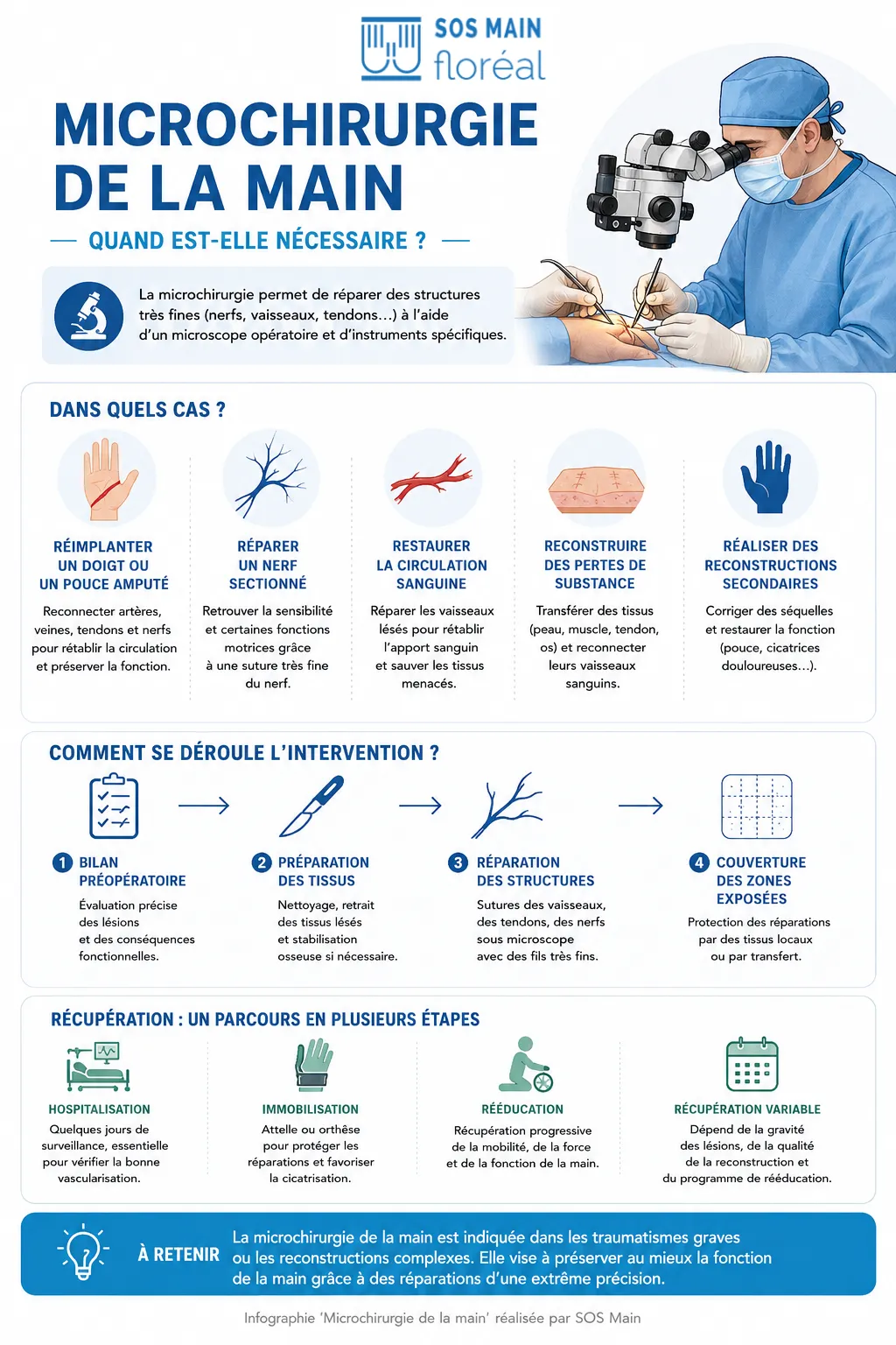 Infographie microchirurgie de la main
